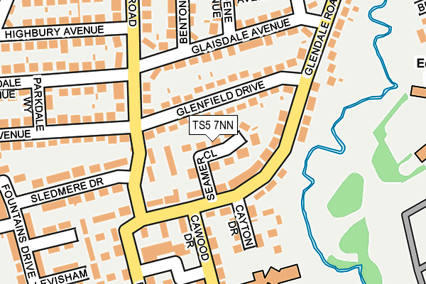 TS5 7NN map - OS OpenMap – Local (Ordnance Survey)