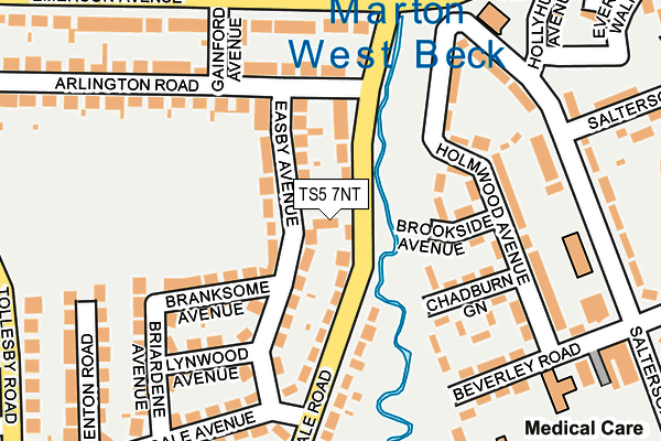 TS5 7NT map - OS OpenMap – Local (Ordnance Survey)