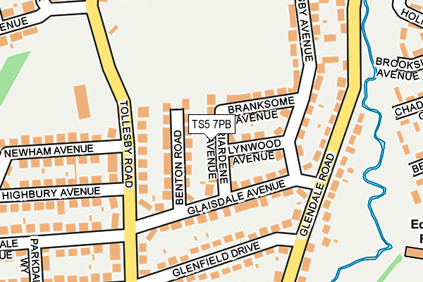 TS5 7PB map - OS OpenMap – Local (Ordnance Survey)