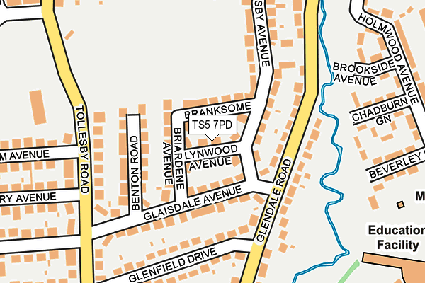 TS5 7PD map - OS OpenMap – Local (Ordnance Survey)