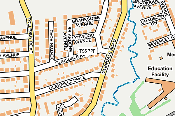 TS5 7PF map - OS OpenMap – Local (Ordnance Survey)