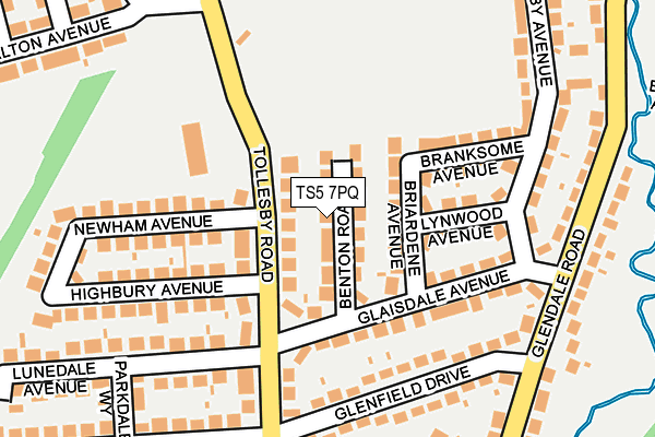 TS5 7PQ map - OS OpenMap – Local (Ordnance Survey)