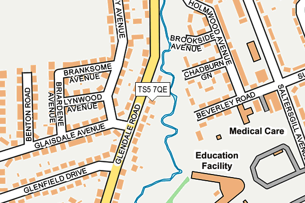 TS5 7QE map - OS OpenMap – Local (Ordnance Survey)