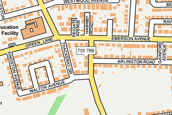 TS5 7RB map - OS OpenMap – Local (Ordnance Survey)