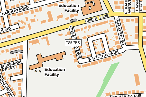 TS5 7RS map - OS OpenMap – Local (Ordnance Survey)