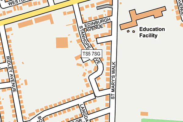 TS5 7SG map - OS OpenMap – Local (Ordnance Survey)