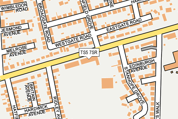 TS5 7SR map - OS OpenMap – Local (Ordnance Survey)