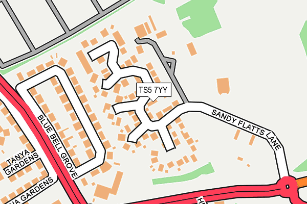 TS5 7YY map - OS OpenMap – Local (Ordnance Survey)