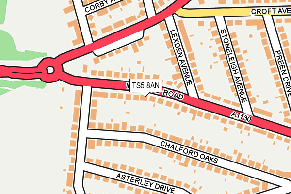 TS5 8AN map - OS OpenMap – Local (Ordnance Survey)