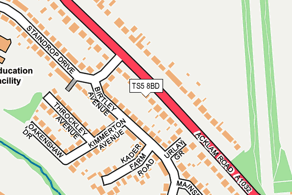 TS5 8BD map - OS OpenMap – Local (Ordnance Survey)