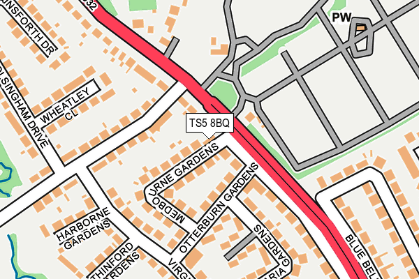 TS5 8BQ map - OS OpenMap – Local (Ordnance Survey)