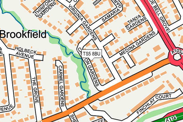 TS5 8BU map - OS OpenMap – Local (Ordnance Survey)