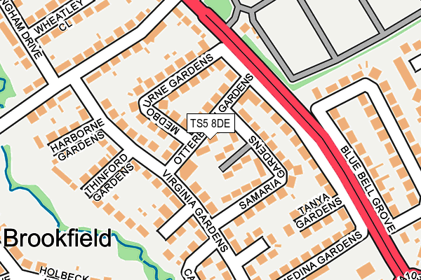 TS5 8DE map - OS OpenMap – Local (Ordnance Survey)