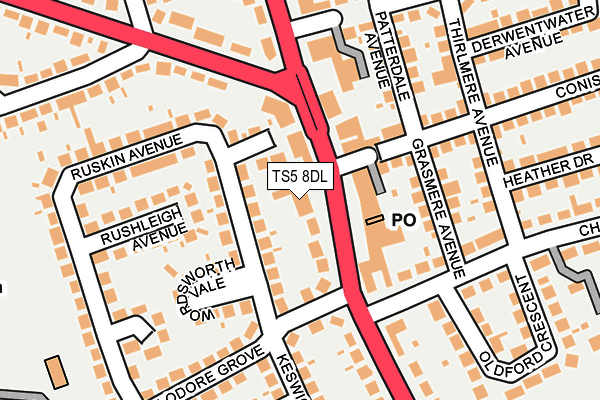 TS5 8DL map - OS OpenMap – Local (Ordnance Survey)