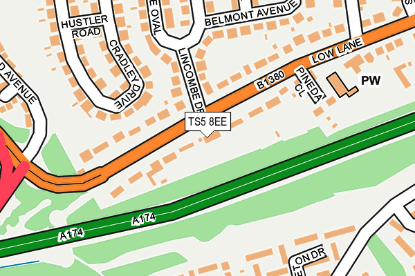 TS5 8EE map - OS OpenMap – Local (Ordnance Survey)