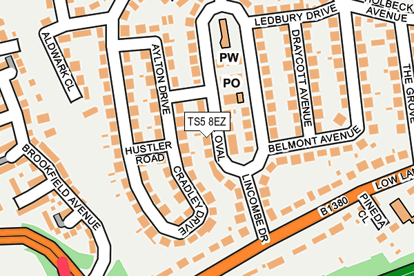 TS5 8EZ map - OS OpenMap – Local (Ordnance Survey)