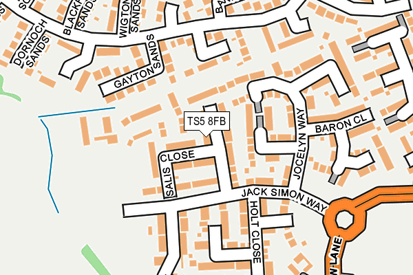 TS5 8FB map - OS OpenMap – Local (Ordnance Survey)