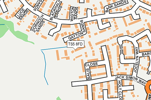 TS5 8FD map - OS OpenMap – Local (Ordnance Survey)