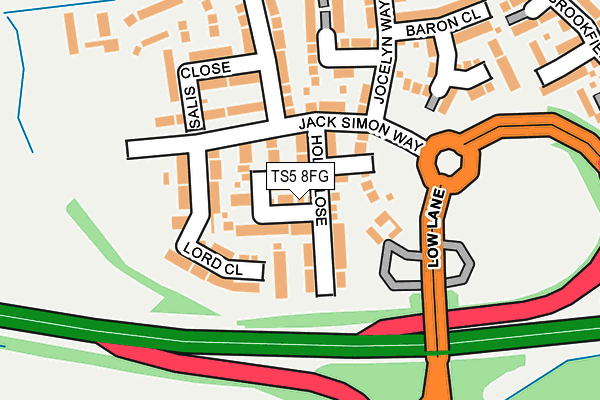 TS5 8FG map - OS OpenMap – Local (Ordnance Survey)