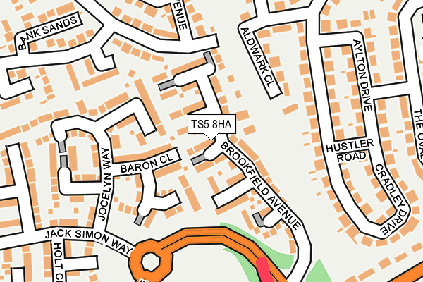 TS5 8HA map - OS OpenMap – Local (Ordnance Survey)