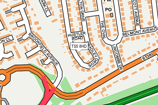 TS5 8HD map - OS OpenMap – Local (Ordnance Survey)