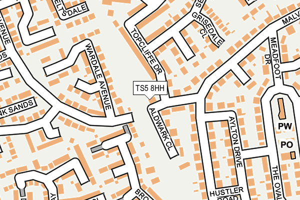 TS5 8HH map - OS OpenMap – Local (Ordnance Survey)