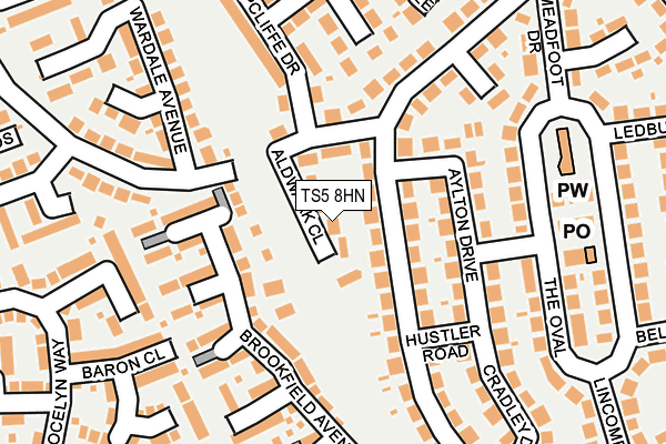 TS5 8HN map - OS OpenMap – Local (Ordnance Survey)