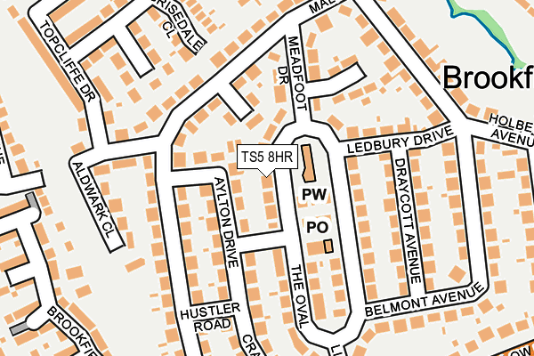 TS5 8HR map - OS OpenMap – Local (Ordnance Survey)