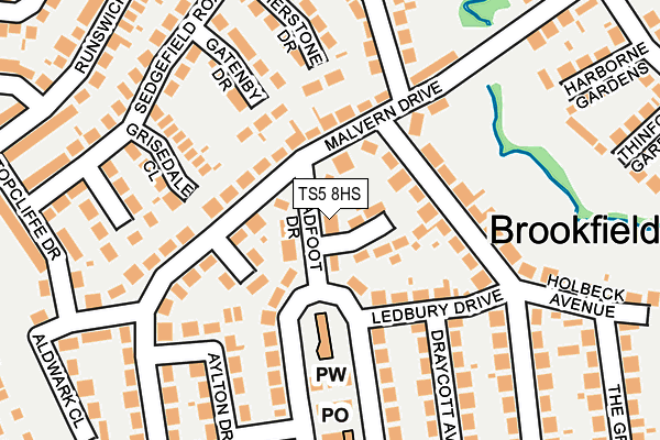 TS5 8HS map - OS OpenMap – Local (Ordnance Survey)