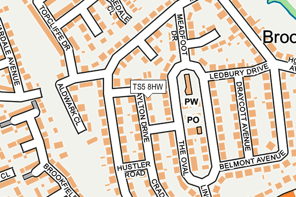 TS5 8HW map - OS OpenMap – Local (Ordnance Survey)