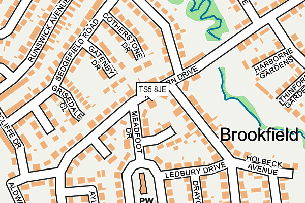 TS5 8JE map - OS OpenMap – Local (Ordnance Survey)