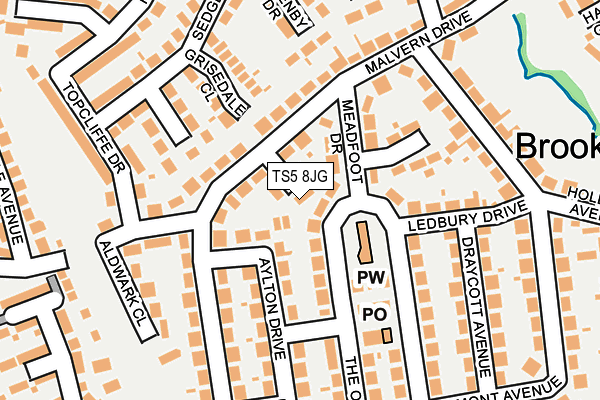 TS5 8JG map - OS OpenMap – Local (Ordnance Survey)