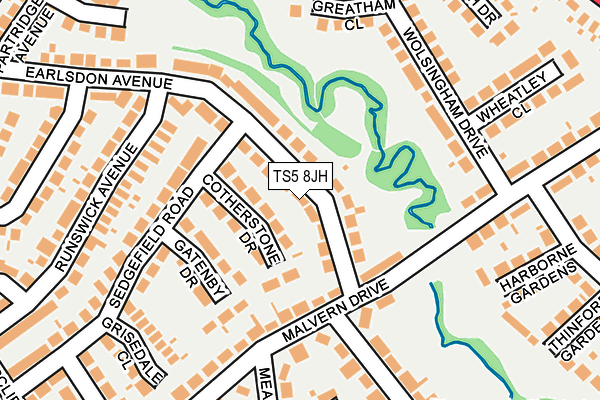 TS5 8JH map - OS OpenMap – Local (Ordnance Survey)