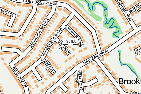 TS5 8JL map - OS OpenMap – Local (Ordnance Survey)