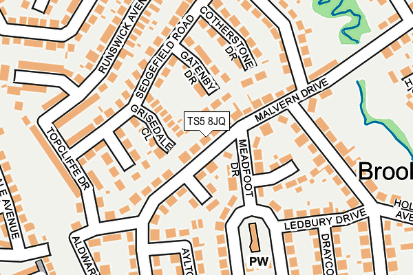 TS5 8JQ map - OS OpenMap – Local (Ordnance Survey)