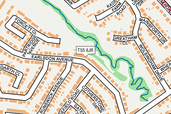 TS5 8JR map - OS OpenMap – Local (Ordnance Survey)