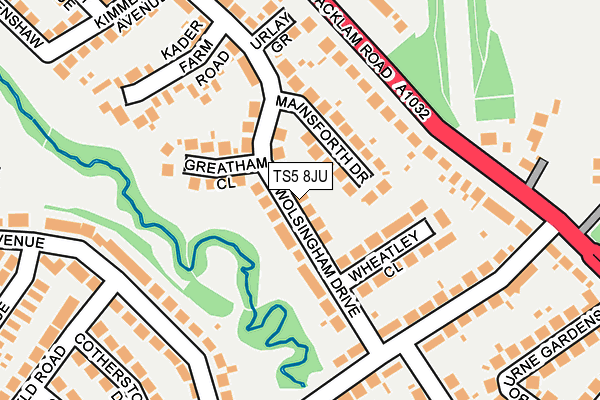 TS5 8JU map - OS OpenMap – Local (Ordnance Survey)