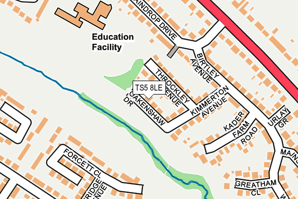 TS5 8LE map - OS OpenMap – Local (Ordnance Survey)