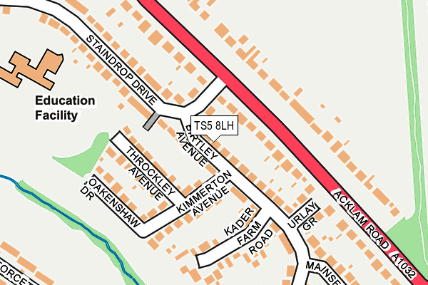 TS5 8LH map - OS OpenMap – Local (Ordnance Survey)