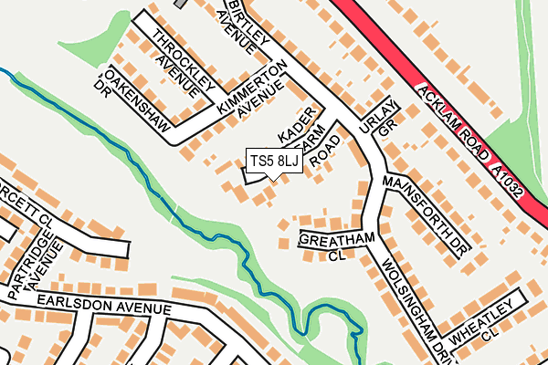 TS5 8LJ map - OS OpenMap – Local (Ordnance Survey)