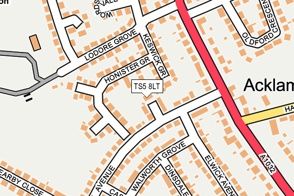 TS5 8LT map - OS OpenMap – Local (Ordnance Survey)