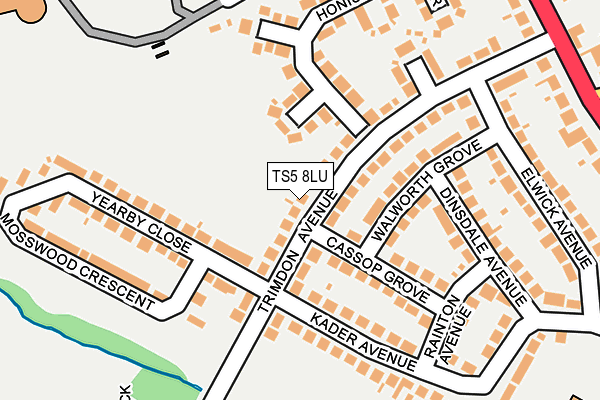 TS5 8LU map - OS OpenMap – Local (Ordnance Survey)