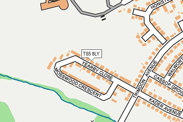 TS5 8LY map - OS OpenMap – Local (Ordnance Survey)