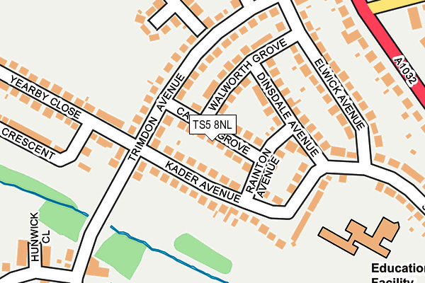 TS5 8NL map - OS OpenMap – Local (Ordnance Survey)