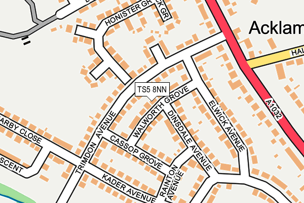 TS5 8NN map - OS OpenMap – Local (Ordnance Survey)