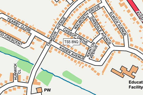 TS5 8NQ map - OS OpenMap – Local (Ordnance Survey)