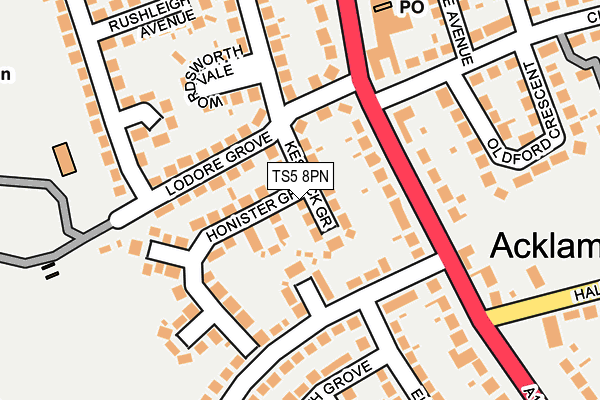 TS5 8PN map - OS OpenMap – Local (Ordnance Survey)