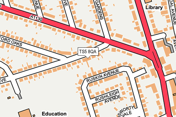 TS5 8QA map - OS OpenMap – Local (Ordnance Survey)