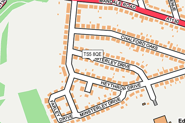 TS5 8QE map - OS OpenMap – Local (Ordnance Survey)