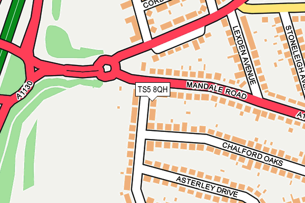 TS5 8QH map - OS OpenMap – Local (Ordnance Survey)
